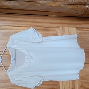 DR 2 size large cream colored sheer blouse.